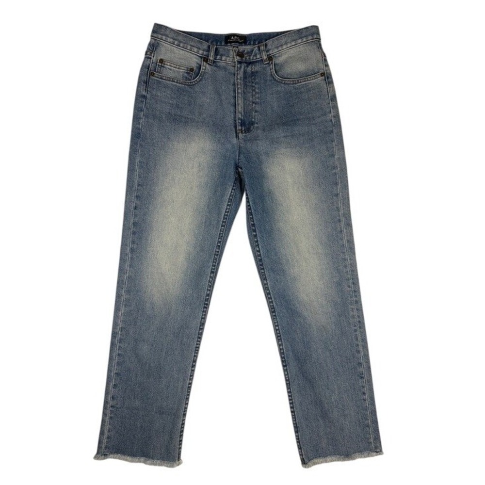 APC Standard A Franges Jeans Mens 30 Light‎ Blue Straight Leg Raw Hem